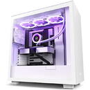 NZXT H7 Mid-Tower case, tempered glass, white - window