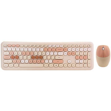 Tastatura Wireless keyboard + mouse set MOFII 666 2.4G (beige)
