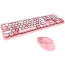 Wireless keyboard + mouse set MOFII Sweet 2.4G (pink)