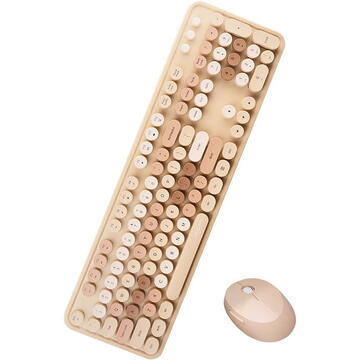 Tastatura Wireless keyboard + mouse set MOFII Sweet 2.4G (beige)