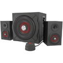 Genesis GENESIS Helium 600 Computer Speakers, Wired, USB, Black/Red