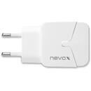 Nevox Nevox USB Power Adapter (AUTO-ID) Charging Adapter - Dual Port 2.4 A (100 - 240V)