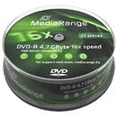 DVD-R 16x SP 4,7GB MediaR. 25 pieces