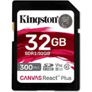 Kingston Canvas React Plus 32GB SDHC Memory Card (Black, UHS-II U3, Class 10, V90)