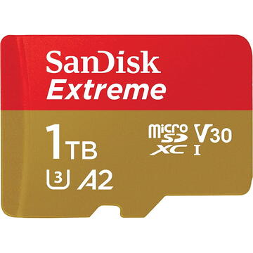 Card memorie SanDisk Extreme 1 TB microSDXC, memory card (UHS-I U3, Class 10, V30, A2)