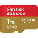 SanDisk Extreme 1 TB microSDXC, memory card (UHS-I U3, Class 10, V30, A2)