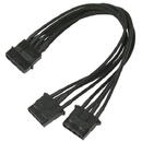 Nanoxia Nanoxia 4-Pin Molex Y-cable 20cm black