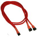 Nanoxia Nanoxia 3-Pin Molex Y-cable 60cm red