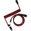 Keychron Keychron Premium Coiled Aviator Cable, cable (red, 1.08 m, angled connector)