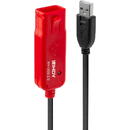 LINDY Lindy USB 2.0 Active Extension Cable Pro (black/red, 8 meters)