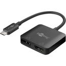 Goobay goobay Adapter USB-C > DisplayPort + HDMI (black, 12cm)
