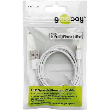 goobay Lightning - USB charging and synchronization cable (black, 50cm)