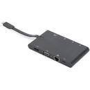 DIGITUS Digitus Universal Travel Docking Station - HDMI, USB, USB-C, VGA, RJ-45, Card Reader