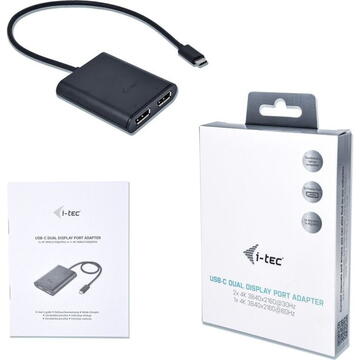 i-tec USB-C 3.1 Dual 4K DP Video Adap. - C31DUAL4KDP