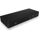 Icy Box ICY BOX IB-DK2512-TB3, docking station (black, USB-C / Thunderbolt, DisplayPort)