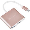 SilverStone Adapter SST-EP08P Type-C (pink / white)