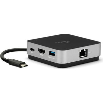 OWC USB-C Travel Dock E grey / black - 6 ports, 100W