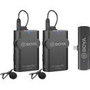 Boya Sistem wireless Boya BY-WM4 PRO-K6 cu 2xMicrofon lavaliera 2xTransmitator si Receiver Android Type-C