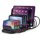 10 port USB charging station (black, charges up to 10 tablets and/or smartphones simultaneously)