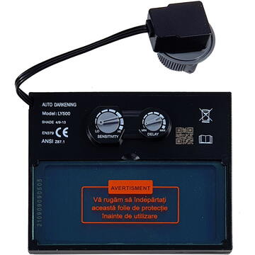 Accesoriu sudura ProWELD Ecran cu filtru optic si cristale lichide pentru masca sudura automata LY-8507A, Clasa 1112, 110x90mm