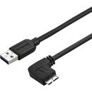STARTECH Slim Micro USB 3.0 Cable - M/M - Right-Angle Micro-USB - 0.5m (20in)