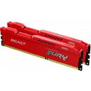 Kingston Fury Beast Red, 16GB, DDR3-1866, CL10, Dual Channel