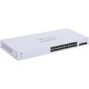 Cisco CBS220-24T-4G Managed L2 Gigabit Ethernet (10/100/1000) Power over Ethernet (PoE) 1U White