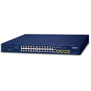 Planet PLANET IPv4/IPv6, 24-Port Managed L2/L4 Gigabit Ethernet (10/100/1000) 1U Blue