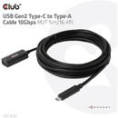 CLUB3D USB Gen2 Type-C to Type-A Cable 10Gbps M/F 5m/16.4ft