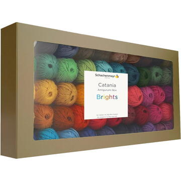 Ata de cusut, brodat si surfilat mez crafts Crochet set (50 colours) Catania Amigurumi Box - saturated colours