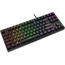 Krux Atax RGB Outemu Blue Keyboard, Cu fir, Iluminare RGB