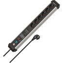Premium Protect Line 6-way power strip (black/silver, 60,000 A surge protection, 3 meters)