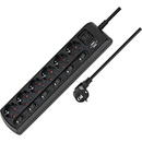 Brennenstuhl Individually switchable socket strip 6-way (black)