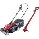 Set masina de tuns iarba 1600W 360mm 35L si trimmer pentru gazon 250W 220mm RD-LMGT01