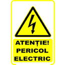 DIVERSE Indicator "Pericol electric", 20cmx30cm, autocolant