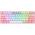 Tastatura Redragon Gaming Mecanica Bluetooth Cu Fir Si Wireless Fizz Pro Iluminare RGB alb/Roz