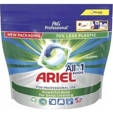 Detergent rufe ARIEL Capsule All in One PODS Original, 80 buc