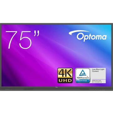 Videoproiector Optoma Display Interactiv 3751RK 75" 3840x2160px  Android 8.0 Black