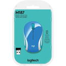 Logitech Wireless 910-002733, M187,  2.4GHZ, EMEA, albastru