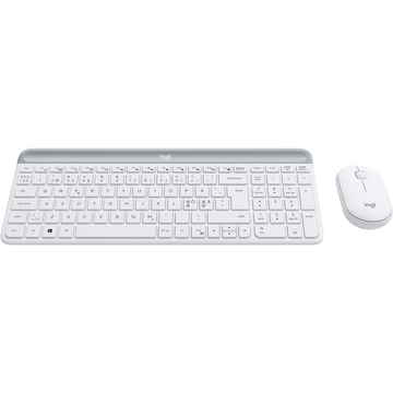 Tastatura Logitech MK470 Ultra-slim QWERTY Wireless + Mouse Alb