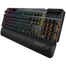 Asus Tastatura mecanica gaming modulara cu sau fara fir ASUS ROG Claymore II PBT switch-uri RX Optical rosii neagra