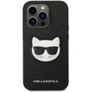 Karl Lagerfeld Husa Saffiano Choupette Head iPhone 14 Pro Max Black