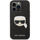 Karl Lagerfeld Karl Lagerfeld Husa Saffiano Karl's Head iPhone 14 Pro Max Black