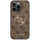 Guess Husa Leather 4G Metal Logo iPhone 14 Pro Brown
