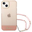 Guess Guess Husa TPU Camera Outline Translucent Strap iPhone 14 Plus Pink