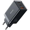 Mcdodo Incarcator Priza GaN 5 Mini Fast Charge 65W Dual Type-C+USB Plug EU Black- T.Verde 0.1 lei/ buc