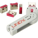 LINDY Lindy port lock 4pcs. with - Code red