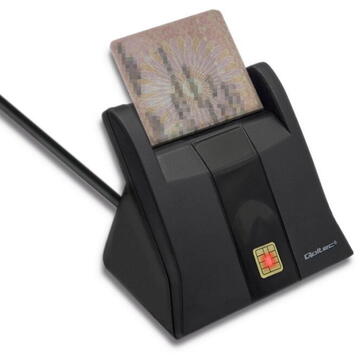 Card reader Qoltec 50643 Smart chip ID card scanner|USB 2.0 | Plug&Play