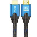 SAVIO HDMI (M) v2.1 cable, 5m, 8K, copper, blue-black, golden tips, SAVIO CL-169