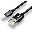 everActive everActive cable micro USB 1m - Black, braided, quick charge, 2,4A - CBB-1MB